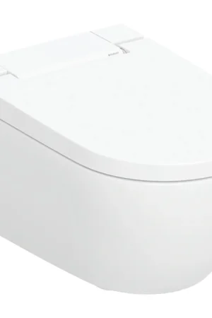 Rechtstreeks Van De Fabrikant Geberit AquaClean Alba douchewc m. wandcloset diepspoel m. afstandsbediening 56cm m. KeraTect wit 146.350.01.1