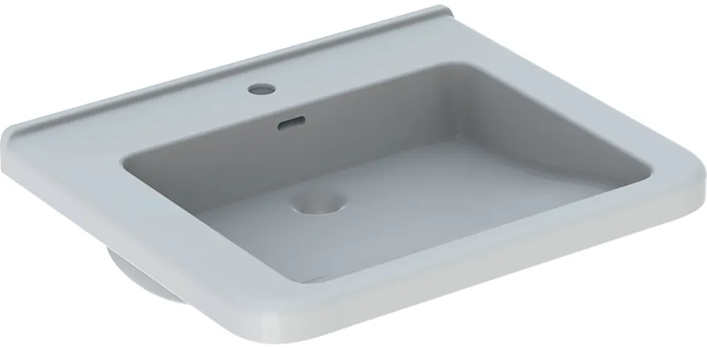 Geberit 300 Comfort Square rolstoelwastafel 65 cm met kraangat en overloop wit S8309800000G Voordeelprijs