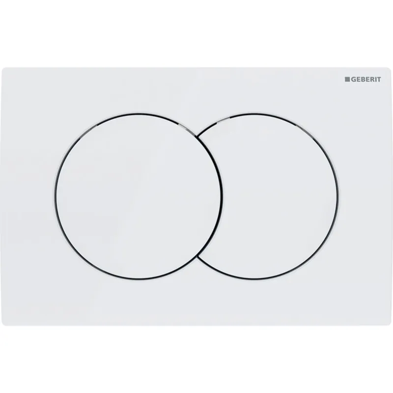 Hete Deal Geberit Delta01 bedieningspaneel 2-toets round wit 115107111