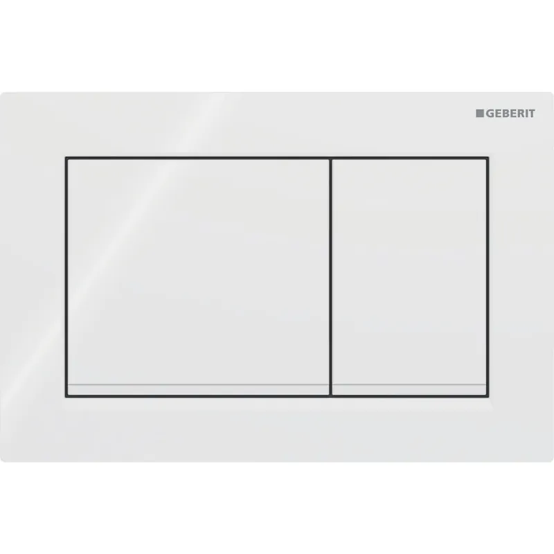 Superprijs Geberit Omega 20 bedieningspaneel DF kunststof 21.2x14.2cm boven/frontbediend wit/mat wit/wit 115080111