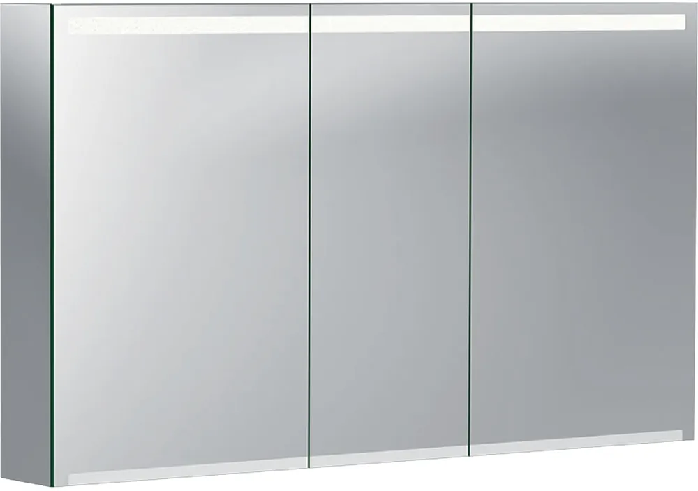 Flitsaanbieding Geberit Option spiegelkast, 3 deuren, frontspiegel, soft-close, met WCD, hxbxd 700x1200x150mm
