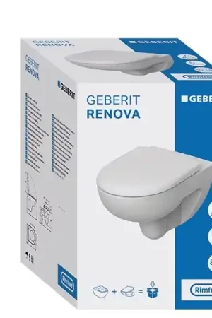Bestseller Geberit Renova combipack 3-6l Rimfree met closetzitting SC/QR 54cm wit 500.801.00.1