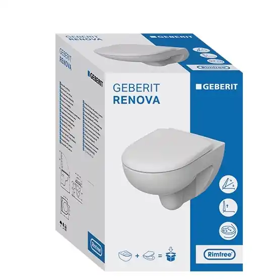 Bestseller Geberit Renova combipack 3-6l Rimfree met closetzitting SC/QR 54cm wit 500.801.00.1
