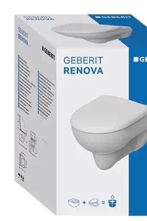 Direct Beschikbaar Geberit Renova combipack diepspoel 3-6l met closetzitting 54cm wit 500.802.00.1
