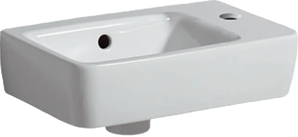 Laatste Versie Geberit Renova Compact fontein m. kraangat rechts m. overloop 40x25x15cm wit 276140000