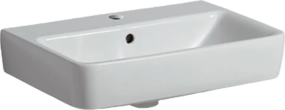 Fabrieksprijs Geberit Renova Compact wastafel compact m. kraangat m. overloop 55x37x17cm wit 226155000