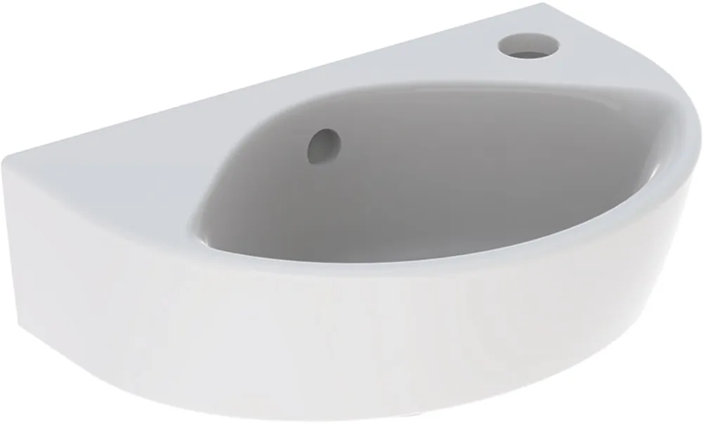 Flitsaanbieding Geberit Renova fontein 36 cm met kraangat rechts en overloop wit 500374011