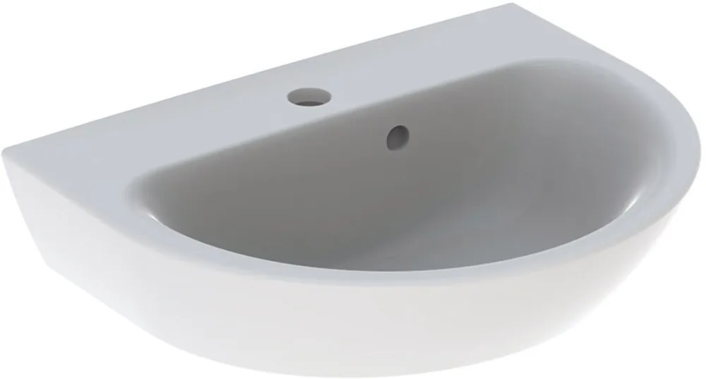 Geberit Renova fontein 50 cm met kraangat en overloop wit 500376011 Direct Beschikbaar
