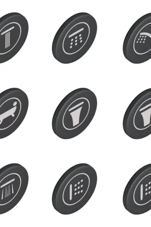 Alleen Vandaag Grohe Smartcontrol Druktoetsen voor inbouw chroom/graniet 14077XH0