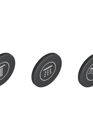 Snelle Levering Grohe Smartcontrol druktoetsen voor opbouw chroom/graniet (3 knoppen met 3 verschillende symbolen) 14079XH0