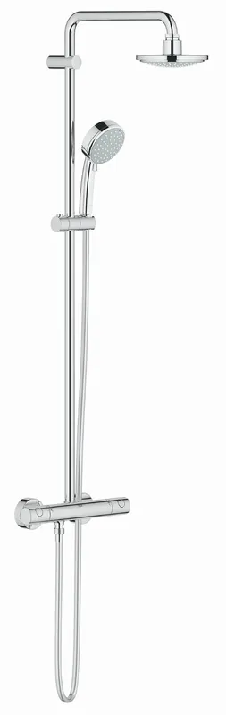 Betrouwbaar Grohe Tempesta Cosmopolitan douchesysteem m. douchethermostaat, aquadimmer, Euphoria Cosmo hoofddouche 160mm Rain, New Temp. Cosmo II handd chroom 27922000