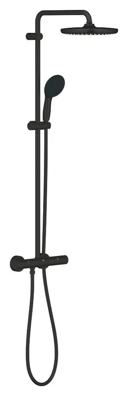 Direct Verzonden Grohe Tempesta doucheysteem m. douchethermostaat, aquadimmer, hoofddouche Ø25cm HOH=15cm, handdouche Ø10cm m. 2 straalsoorten mat zwart 266702431