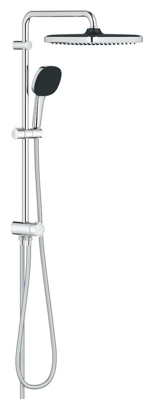 Grohe Vitalio Comfort 250 Flex douchesysteem m. omstelkraan wandmontage, hoofdd. 2 straalsoorten, handd. 2 straalsoorten chroom 26698001 Op = Op