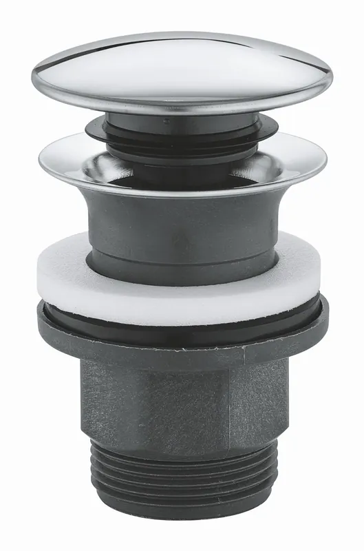 Favoriet Grohe waste set, push-open, afneembare kap, afsluitbaar, chroom (voor wastafels met overloop) 40824000