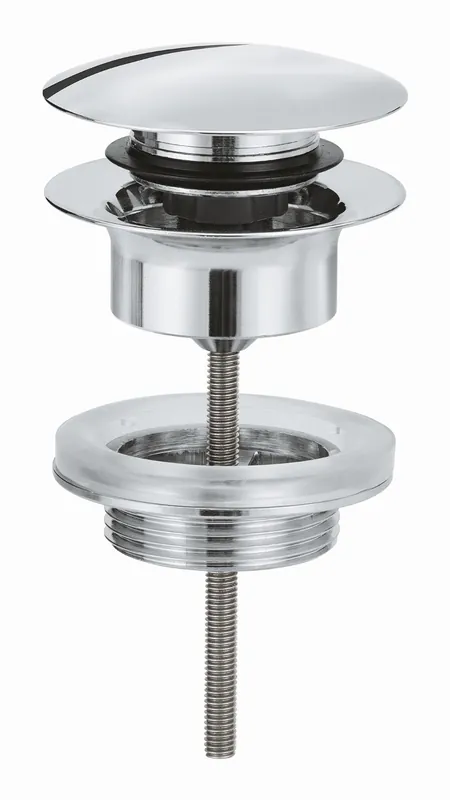 Bestel Nu Grohe, Afvoergarnituur, push-open, afneembare kap, afsluitbaar, chroom