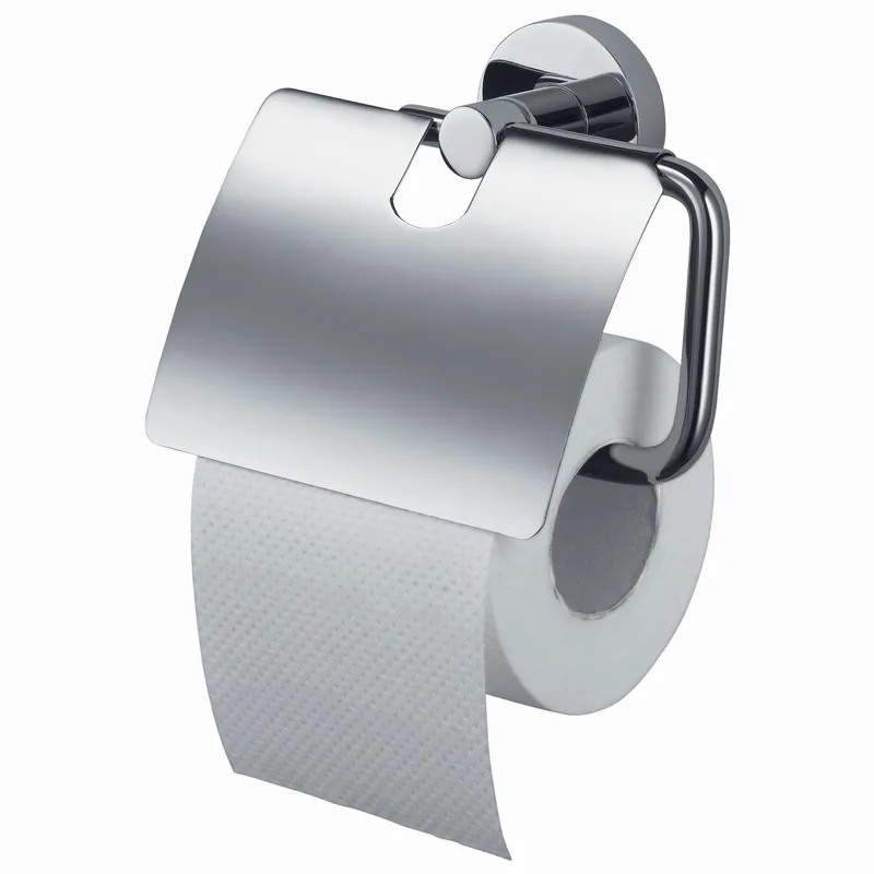 Haceka Kosmos toiletrolhouder met klep chroom 1208522 Bestseller
