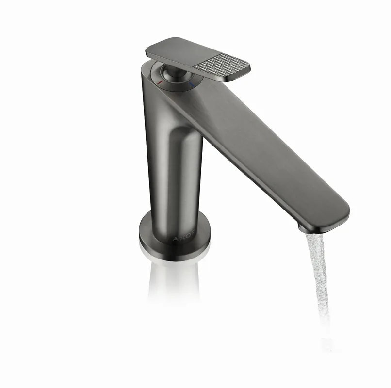 Voordeelprijs Hansgrohe Axor Citterio C wastafelkraan 125 CoolStart m. afvoerplug m. cubic cut brushed black chrome 1508091