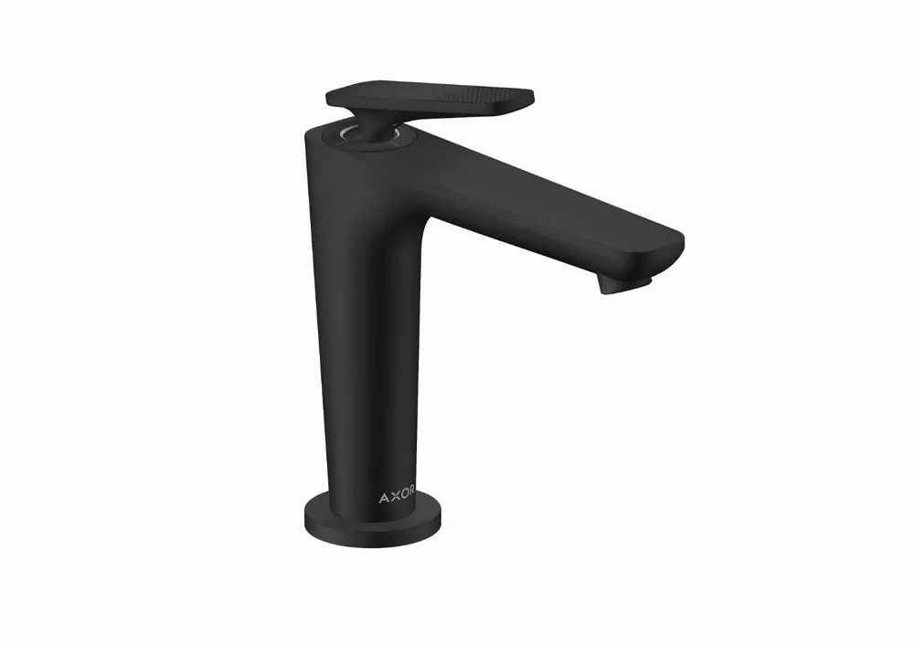 Merkproduct Hansgrohe Axor Citterio C wastafelkraan 125 CoolStart m. afvoerplug m. cubic cut mat zwart 49041670