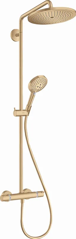 Hansgrohe Croma Select S 280 Air 1jet showerpipe EcoSmart m. Ecostat Comfort douchethermostaat Ecosmart, HOH=15cm, Croma 280 1jet hoofdd. en 3jet handdouche brushed bronze 26891140 Merkproduct