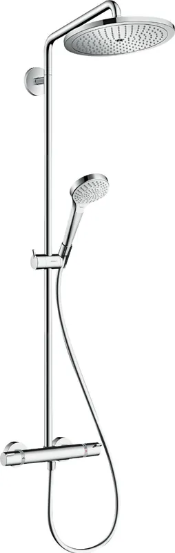 Hansgrohe Croma Select S 280 Air 1jet showerpipe m. Ecostat Comfort douchethermostaat HOH=15cm, Croma 280 1jet hoofdd, Select S multi handd. chroom 26790000 Seizoensaanbieding
