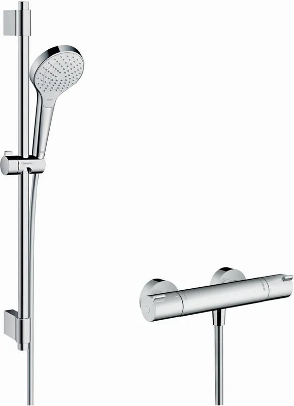 Superprijs Hansgrohe Croma Select S douchesysteem m. Ecostat 1001 CL douchethermostaat 72cm renovatieset chroom 27833400