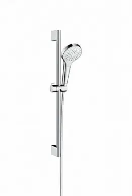 Hansgrohe Croma Select S Vario glijstangset m. Croma Select S Vario handdouche EcoSmart 65cm m. Isiflex`B doucheslang 160cm wit/chroom 26563400 Direct Verzonden