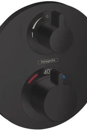 Beperkte Voorraad Hansgrohe Ecostat S afbouwdeel v. inbouw thermostaat m. stop- en omstelkraan v. 2 functies mat zwart 15758670