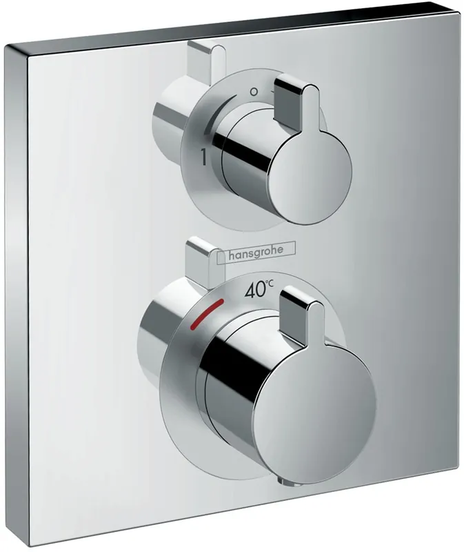 Hansgrohe Ecostat Square afbouwdeel v. inbouw thermostaat m. stop- en omstelkraan chroom 15714000 Fabrieksprijs