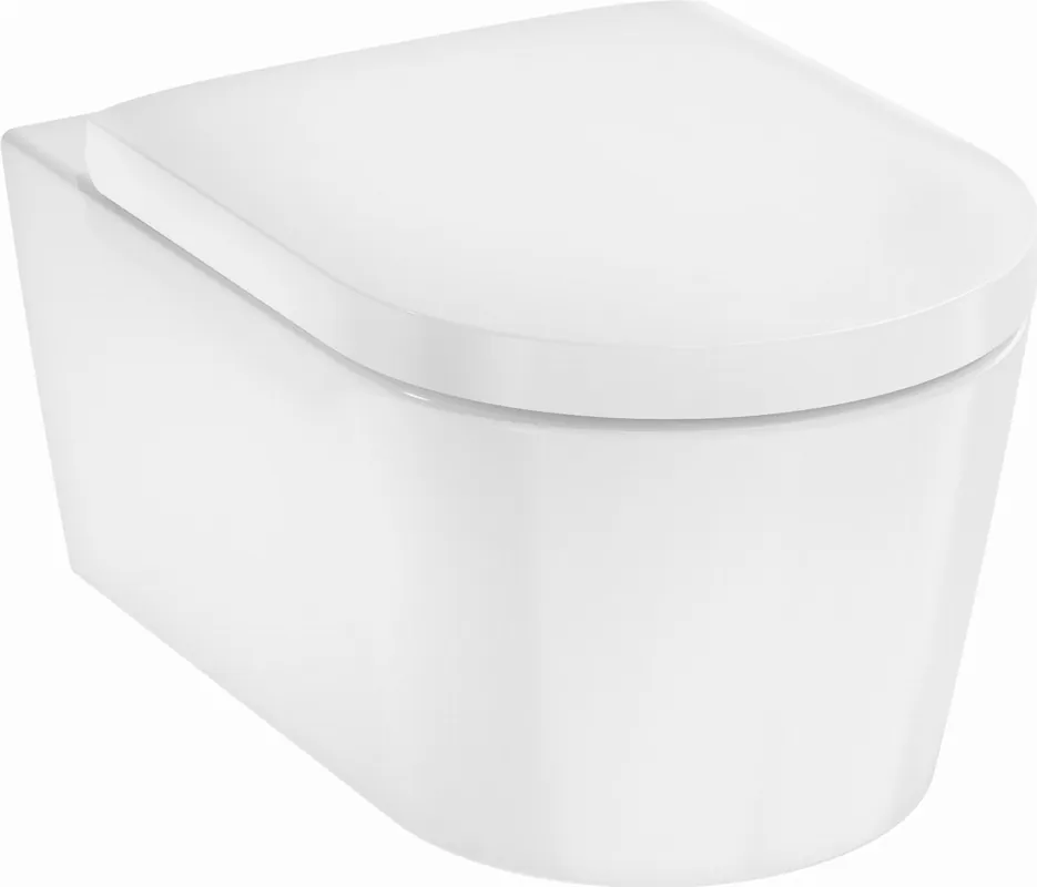 Beperkt Aanbod Hansgrohe EluPura S wandcloset 540 rimless AquaHelix Flush met closetzitting SC/QR wit 62021450