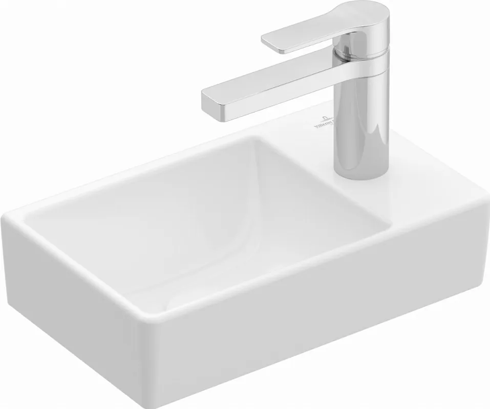 Villeroy & Boch Avento fontein m. kraangat rechts z. overloop 36x22cm wit 43003L01 Nu Kopen