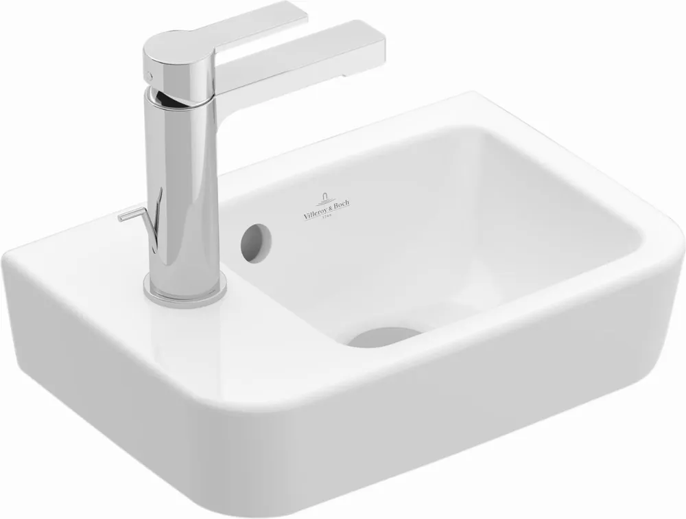 Direct Beschikbaar Villeroy & Boch O.novo fontein compact 360x250mm wasbak rechts wit 43423601