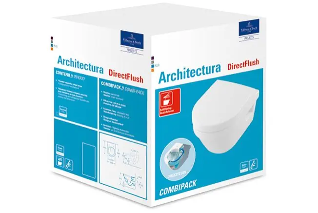 Villeroy & Boch Architectura combipack wandcloset DirectFlush 48cm wit 4687HR01 Flitsaanbieding