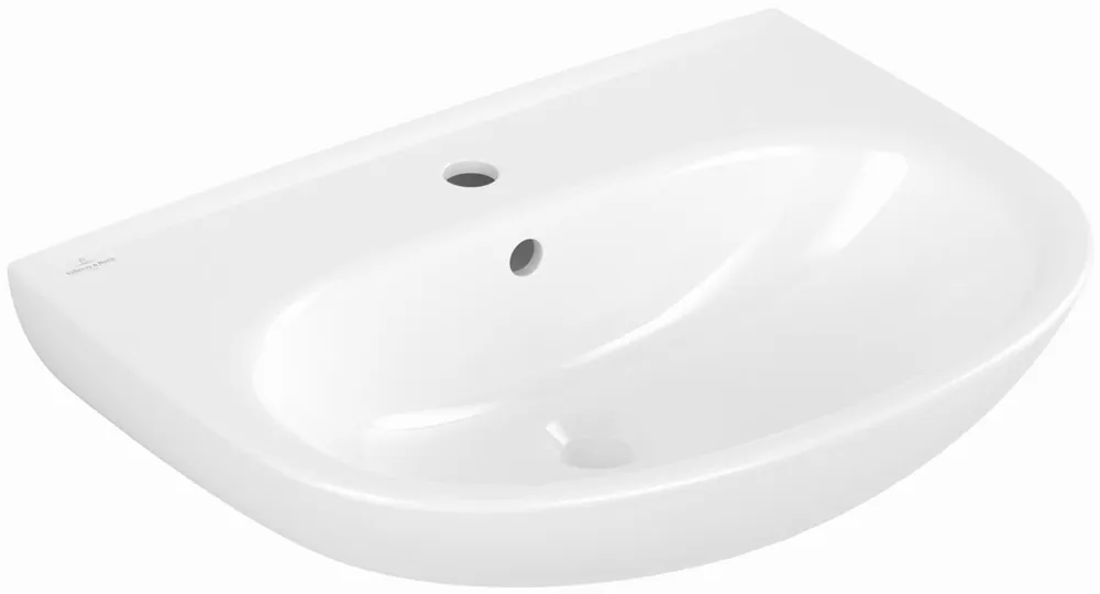 Express Levering Villeroy & Boch O.novo wastafel m. kraangat m. overloop 60x46x18cm wit 4A406001