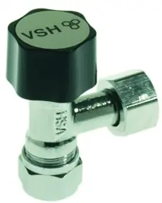 VSH hoekstopkraan voor reservoir 2X3/8bi mess 0492118 Aanbieding