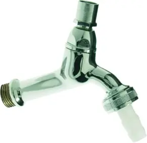 Aanbieding Vsh, tapkraan, sleutelbed met slangkoppeling, met greep, wand, vast, 1/2", messing