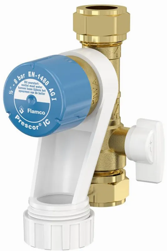 Flamco Prescor HR inlaatcombinatie 3/4" x 22mm knel maximale werkdruk 8 bar 27190 Beperkt Aanbod