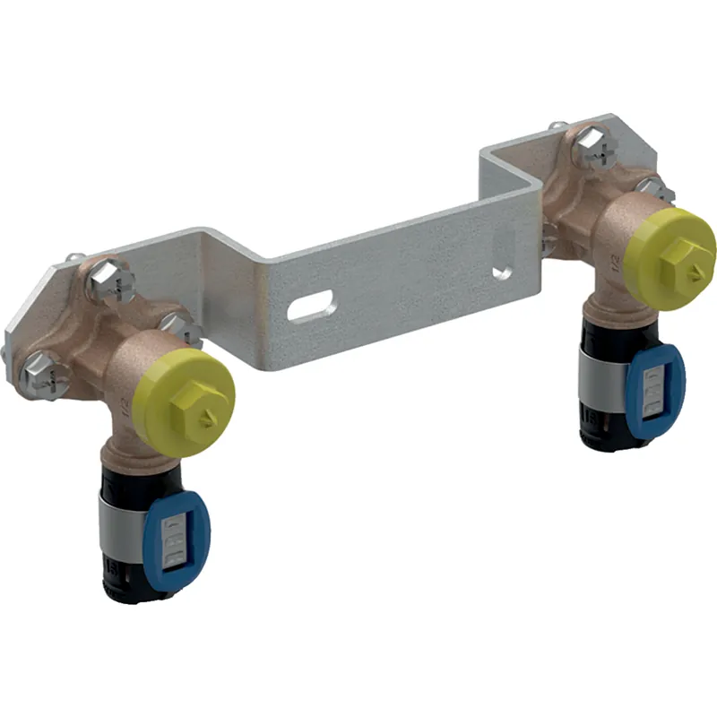Direct Beschikbaar Geberit FlowFit geminibeugel met 2 muurplaten brons d16-Rp1/2"