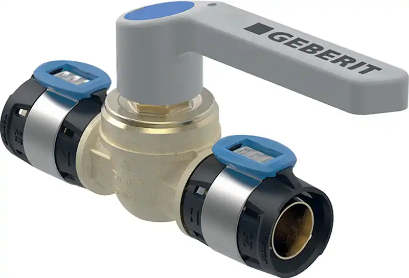 Geberit FlowFit kogelkraan met hendel brons d20 619.851.00.1 Merkproduct