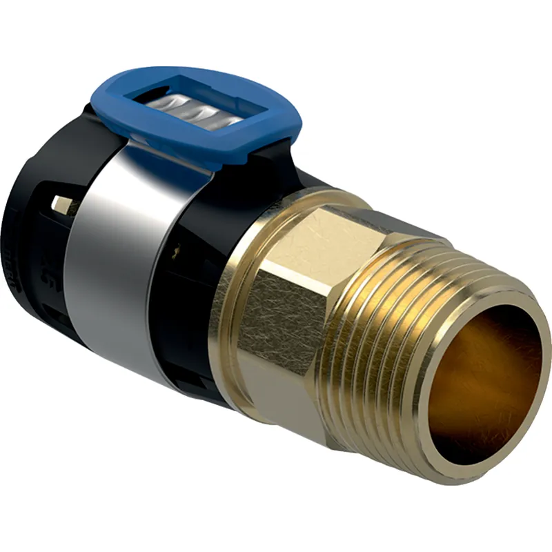 Geberit FlowFit puntstuk BU siliciumbrons d16-R3/8" Op = Op