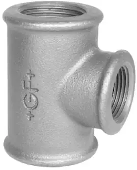 Uitverkoop GF 130 T-stuk 1 - 1/2 - 1 zwart FM