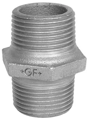 Nu Kopen GF 280 rechte koppeling, borstnippel 1" x 1" (buitendraad x buitendraad) zwart FM