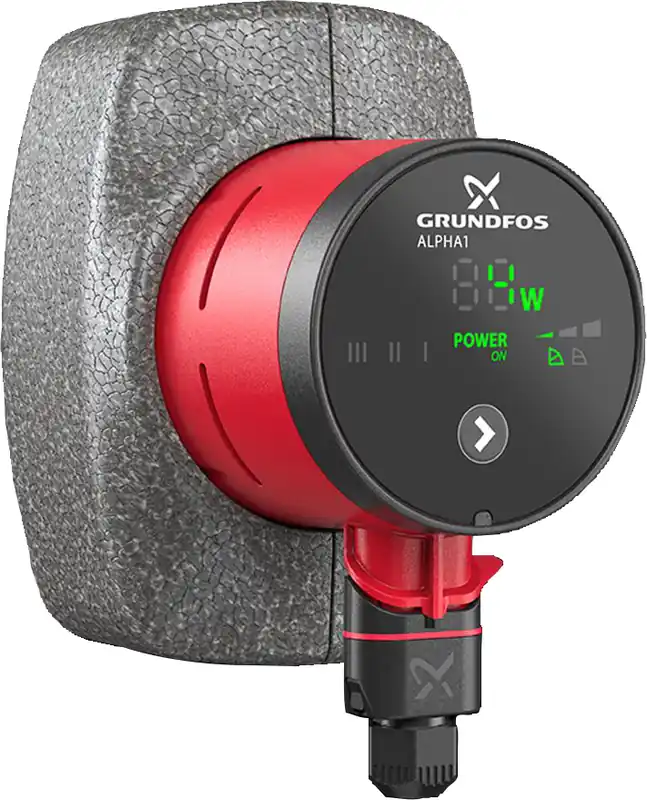 Actieprijs Grundfos Alpha1 circulatiepomp 15-60, DN 15, 1x230V, 1.94m3/h, PN 10, gietijzer, b1xb2xhxl 44x44x104x130mm 99199551