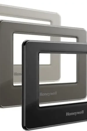 Honeywell Home verwisselbare frontcover set, 3 stuks zwart, wit, metaal Gecertificeerd