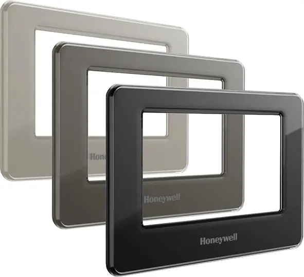 Honeywell Home verwisselbare frontcover set, 3 stuks zwart, wit, metaal Gecertificeerd