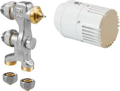 Jaga Pro aansluitset 12 2-pijps met thermkop vloer 2x15mm v.KnockonWood Linea+ Mini Strada Tempo wit COLO.PF2.JW.3115 Hete Deal