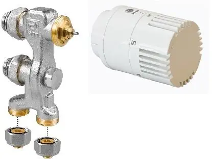 Fabrieksprijs Jaga PRO ventiel vloer 1+2 pijps met JW-kop en koppelingen 16x2mm voor aluminium-kunststof buis COLO.PF2.JW.3316