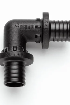 Rehau Rautitan PX fitting kunststof, knie koppeling 90gr, 40 x 40mm (schuif x schuif) Beperkte Voorraad