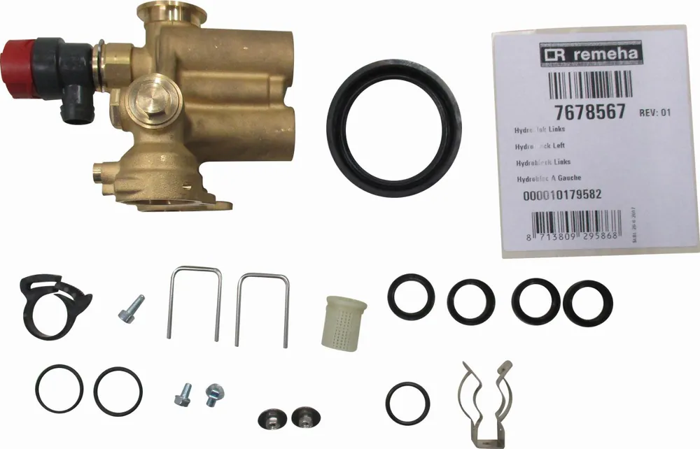 Fabrieksprijs Remeha Calenta Combi en andere series hydroblok links t.b.v. Calenta 25/40L 7678567