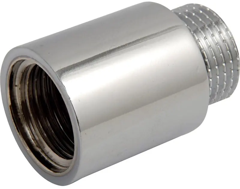 Dagaanbieding Solar rechte koppeling, kraanverlengstuk 1/2" x 1/2" L = 80mm verchroomd (binnendraad x buitendraad)