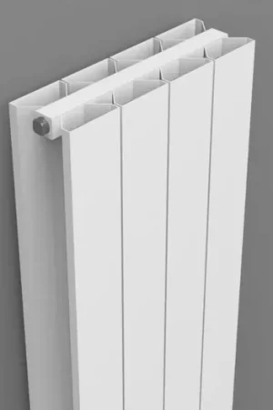 Actieprijs Thermrad Alustyle radiator 983W, recht, verticaal, 6 aansluitingen 1/2", hxlxd 2026x240x95mm, mat wit